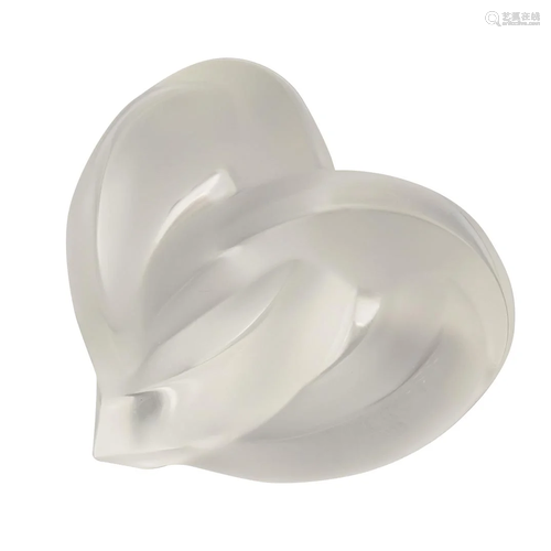 Lalique Frosted Crystal Knot Paperweight