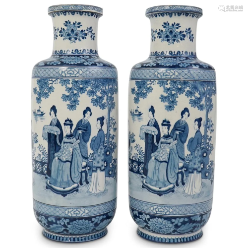 Pair Of Booths English Porcelain Vases