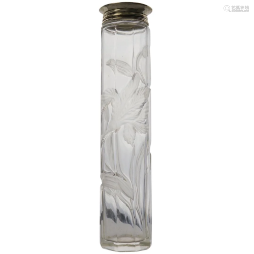 Antique Silver & Glass Perfume Bottle