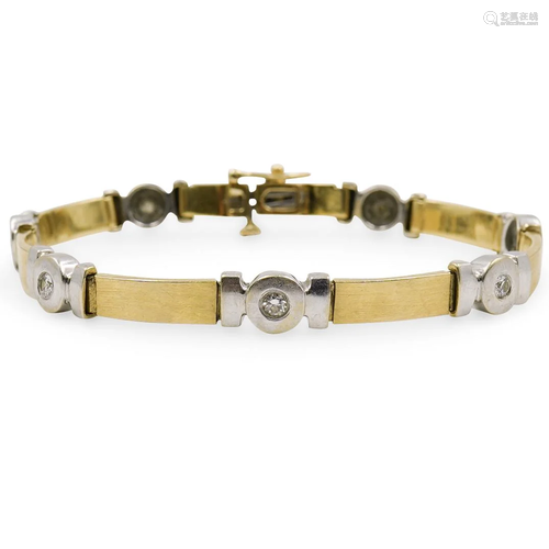 18k Gold and Diamond Bracelet