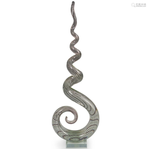 Murano Glass Spiral Sculpture