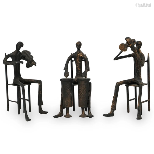 (3 Pc) Cast Iron Jazz Musicians