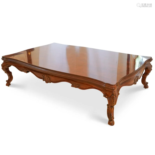 Karges Wood Carved Coffee Table