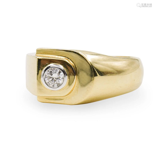 18k Gold and Diamond Ring