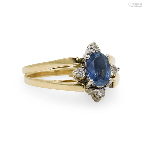 R***rsible 14k Gold Tanzanite and Diamond Ring