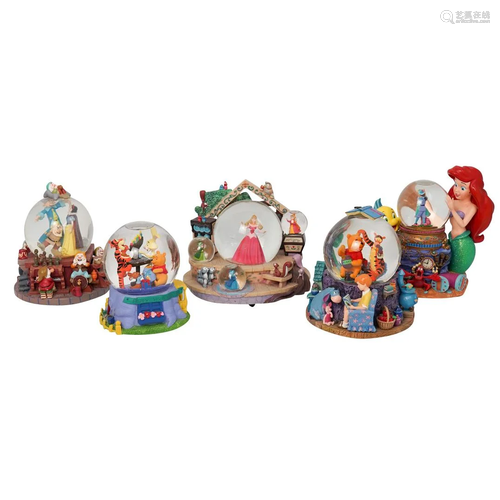 ( 5Pcs) Collection of Disney Snow Globes