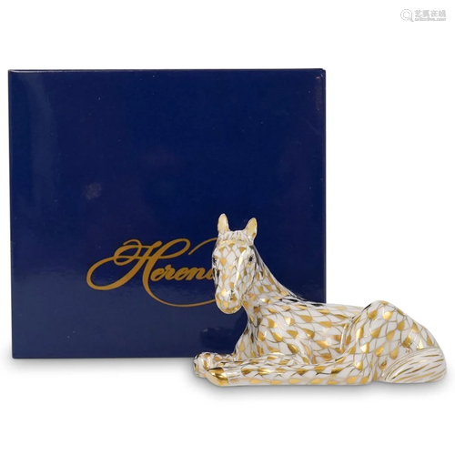 Herend Gilt Porcelain Horse