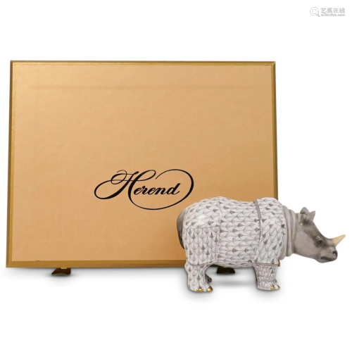 Limited Edition Herend Porcelain Rhino