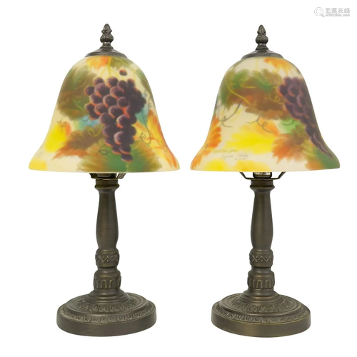 Glynda Turley R***rse Painted Glass Lamps