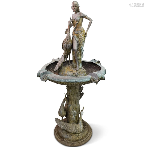 Art Deco Style Cast Iron Fountain