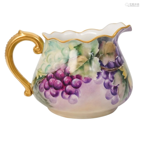 Jean Pouyat Limoges Porcelain Pitcher