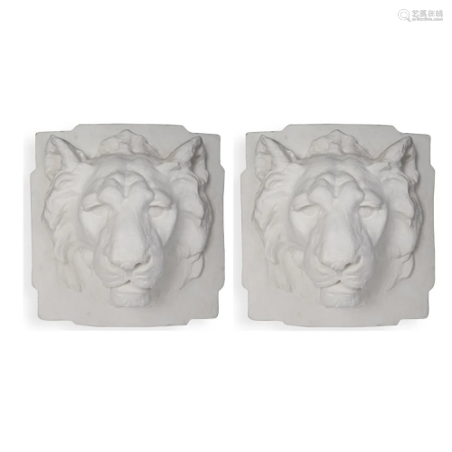 Pair Of Ornamental Tete De Lion Casts