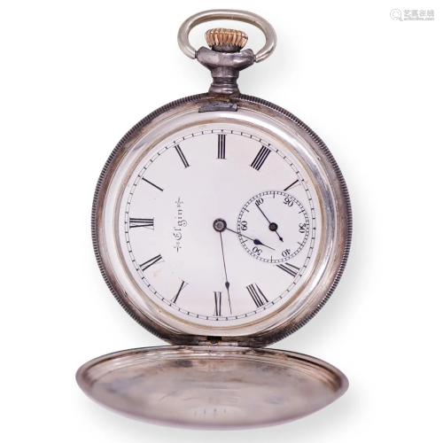 Elgin Sterling Silver Pocket Watch