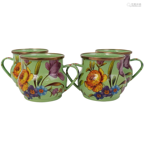 (4 Pcs) MacKenzie-Childs Flower Market Mugs