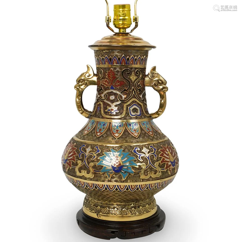 Japanese Cloisonne Vase Lamp