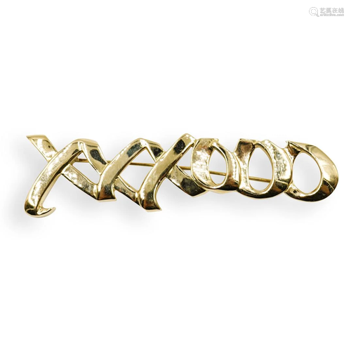 Tiffany & Co 18kt Gold XOXO Brooch