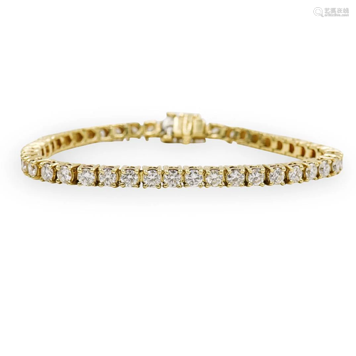 6.5 Carat Diamond & 18kt Tennis Bracelet