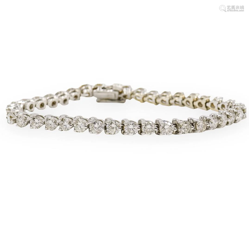 5.5 Carat Diamond & 14kt Tennis Bracelet