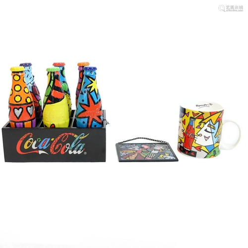 Nine (9) Piece Romero Britto Tableware