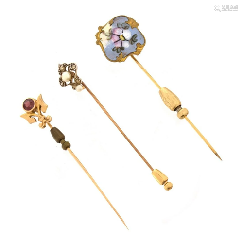 Three Antique Stick Pins