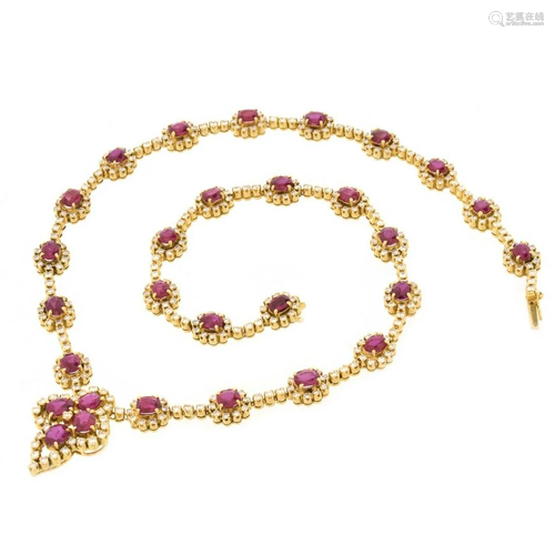 Ruby, Diamond and 18K Necklace