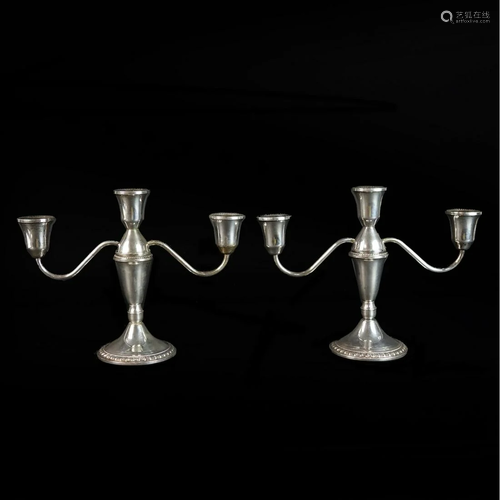 Pair of Duchin Creation Sterling Candelabra