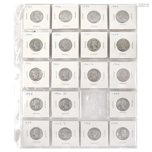 Twenty Eight (28) Washington Silver Quarters