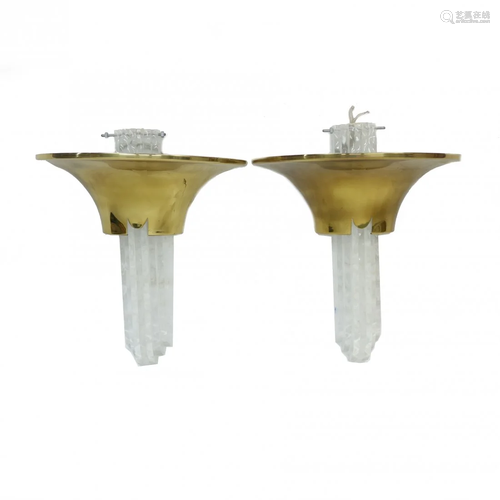 Pair of Karl Springer Wall Sconces