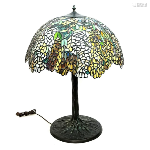 Tiffany Style Leaded Glass Lamp