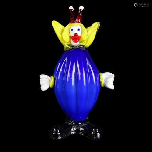 Murano Art Glass Clown Figurine