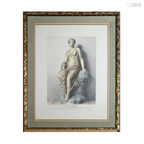 Vintage Italian School Color Engraving