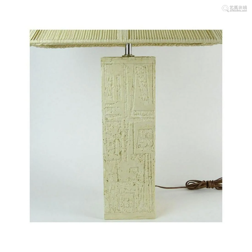 Mid Century Modern Brutalist Marble Lamp