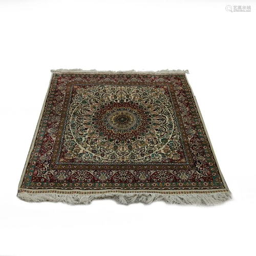 Semi Antique Middle Eastern Silk Rug