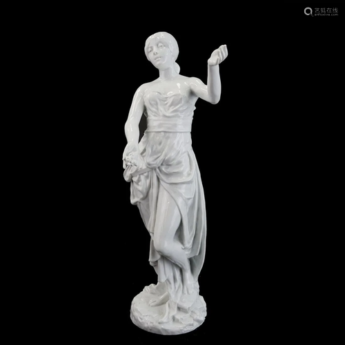 Large Sevres Style Porcelain Figurine