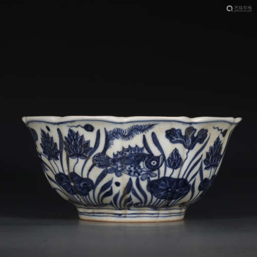 Chinese Blue And White Porcelain Bowl With Mark Of Xuande