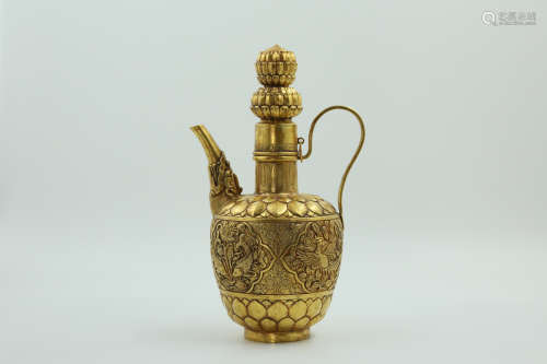 Chinese Liao Period Pure Gold Pot