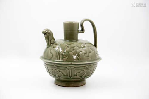 Chinese Yaozhou Carved Porcelain Pot