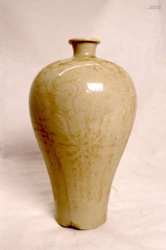 Chinese Ding Kiln Carved Porcelain Bottle