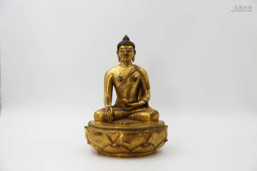 Chinese Bronze Shakyamuni Buddha