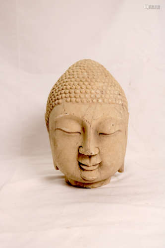 Chinese Stone Carving Buddha Head