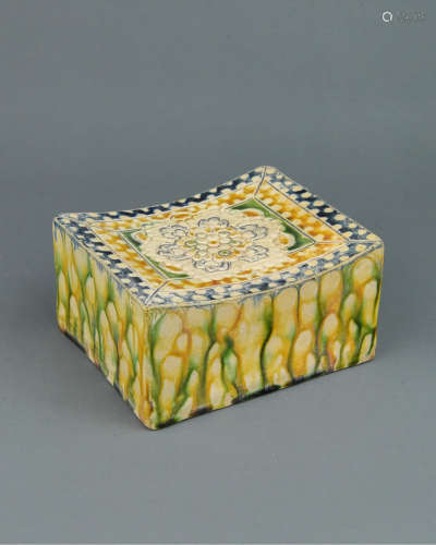 Chinese Tang Tri-Color Porcelain Pillow
