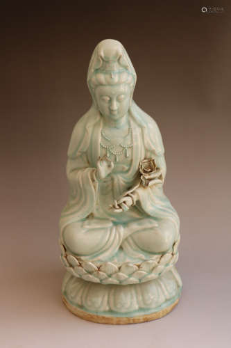 Chinese Porcelain Guanyin Of Hutian Kiln In Northern Song Dynasty