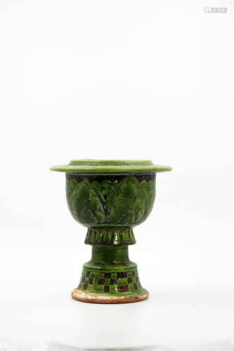 Chinese Green Glaze Porcelain Stove