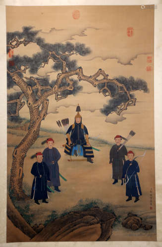 Chinese Painting Of Qianlong - Lang Shining