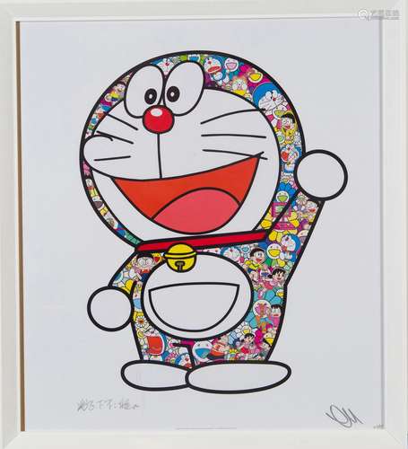 2018 村上隆 Doraemon: Here We Go! 胶印版画