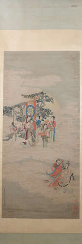 Song dynasty Su hancheng's figure painting