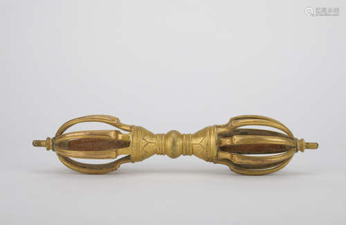 Qing dynasty gilt brozne Jin Gangchu