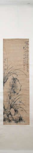 Qing dynasty Chen shaoru's orchid painting