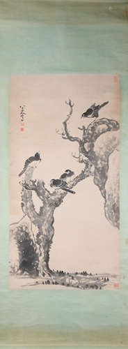 Ming dynasty Zhu da's flower and bird painting