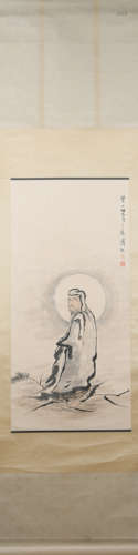 Qing dynasty P***u's figure painting